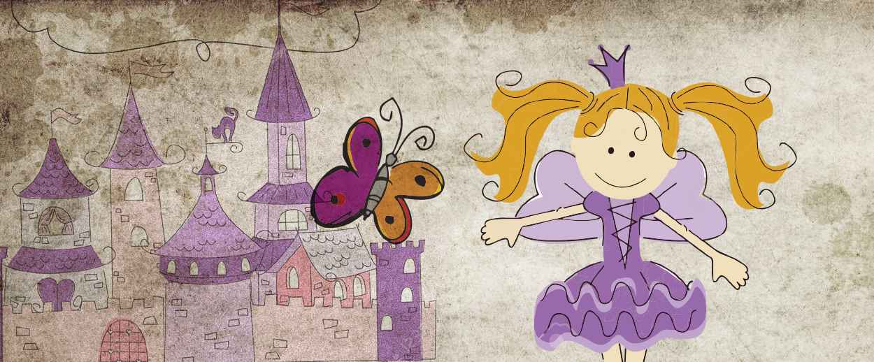 Princesas y mariposas de colores