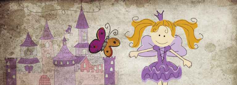Princesas y mariposas de colores