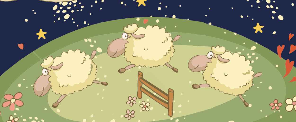 Contando ovejitas para dormir pronto