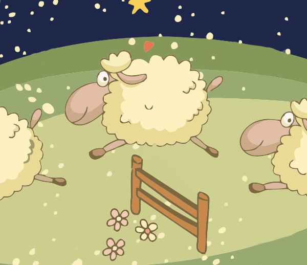Contando ovejitas para dormir pronto
