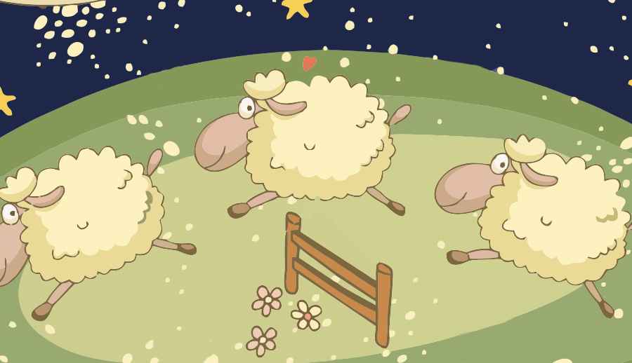 Contando ovejitas para dormir pronto