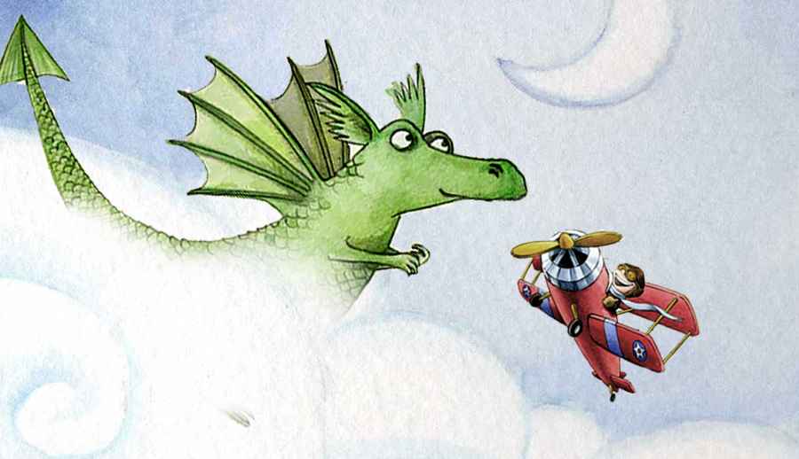 El dragon de las nubes que vuela alto