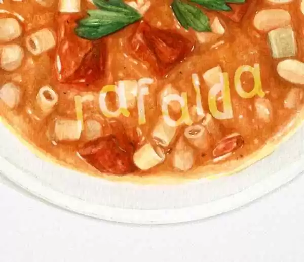 Sopa de letras en el almuerzo
