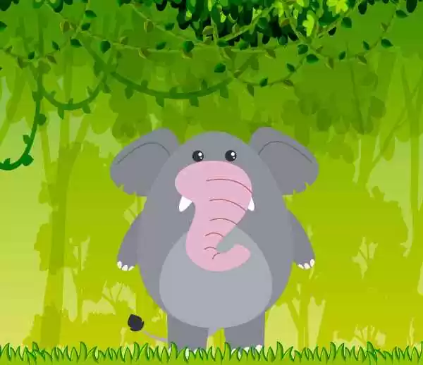 Elefantito y elefantote - elefantes en la selva
